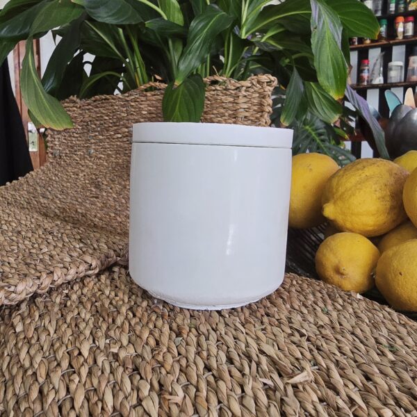 Tall round with lid