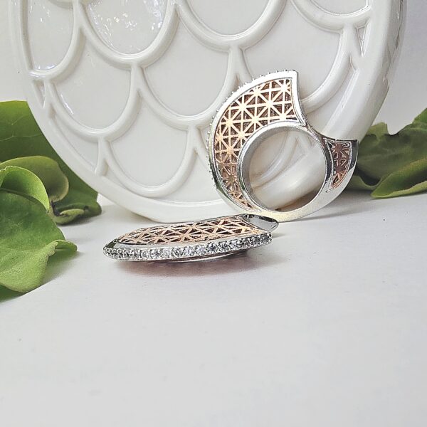 Rose Gold & Silver High Pattern Ring